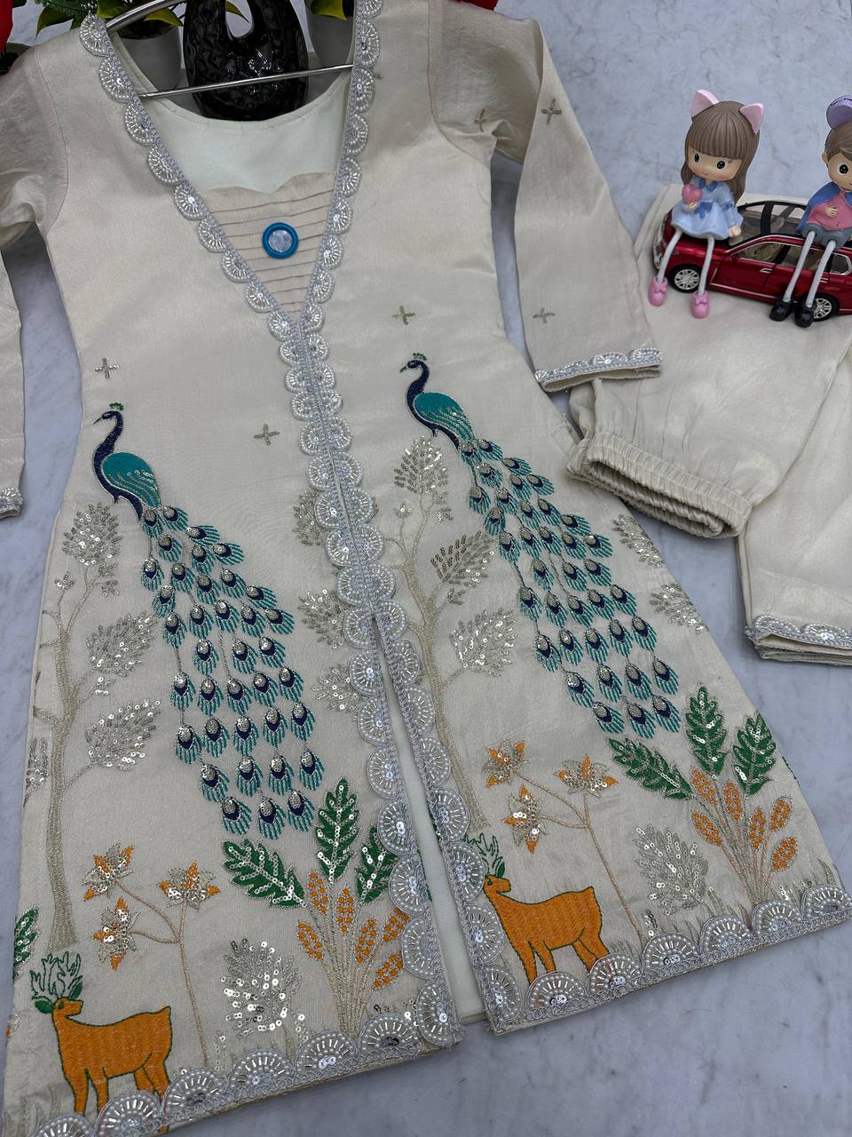 Trendy Peacock Designed Co-ord Set