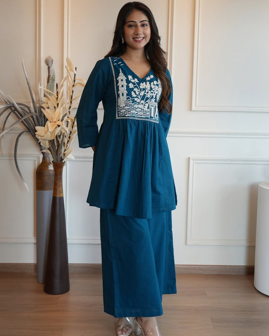 Premium Designer Embroidered Co-ord Set
